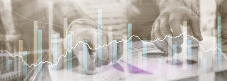 Online trade market concept. Business Technology Websete Bannerの写真素材