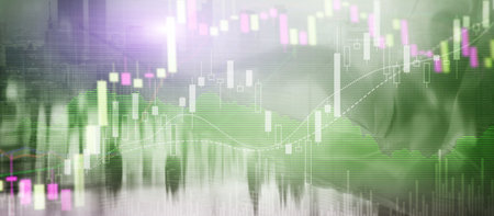 Universal financial background for presentations and websites. Mixed Mediaの写真素材