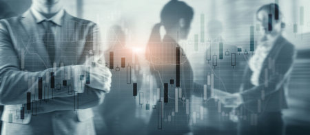 Stock market chart. Abstract background for presentationの写真素材
