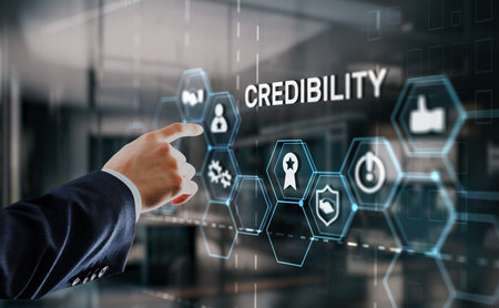 Credibility improvement. Modern business solution conceptの写真素材