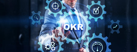 OKR. Objectives, Key and Results. Business target and focus conceptsの写真素材