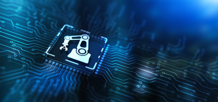 Automation Software Innovation technology. Business process optimisation conceptの写真素材