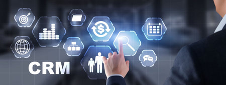 New CRM. Customer relationship management concept 2023の写真素材