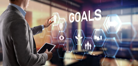 Teamwork Goals Strategy Business Support Conceptの写真素材