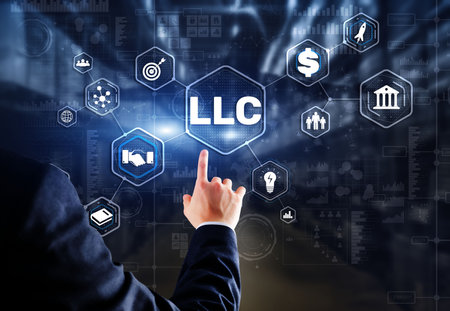 LLC. Limited Liability Company. Business Technology Internetの写真素材