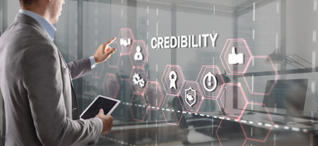 Credibility improvement. Modern business solution conceptの写真素材