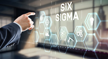 Six Sigma. Management concept aimed at improving the quality of work of an organization or a separate unitの写真素材