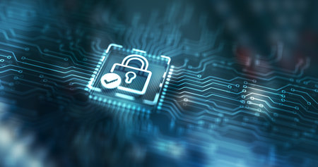 Cyber Security Data Protection Business Privacy conceptの写真素材
