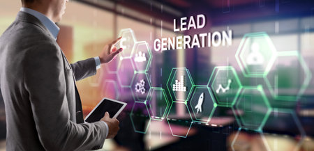 Lead Generation. Finding and identifying customers for your business products or servicesの写真素材