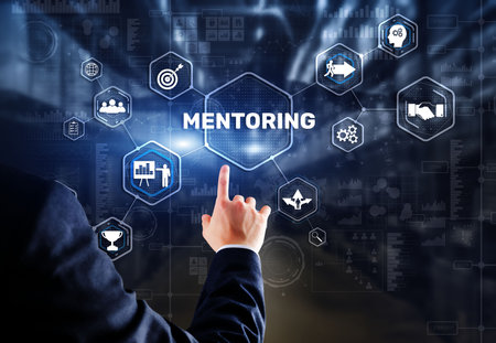 Mentoring Motivation Coaching Career Business Technology conceptの写真素材