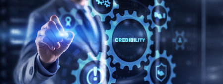 Credibility Improvement. Modern business finance solution conceptの写真素材