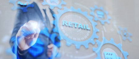 Retail Communication Shopping Marketing. Data management. Online shoppingの写真素材