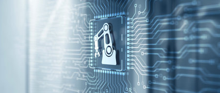 Automation Software Innovation technology. Business process optimisation conceptの写真素材