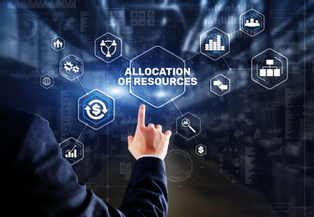 Allocation of Resources. Marketing Planning Strategy Concept. Business Technologyの写真素材