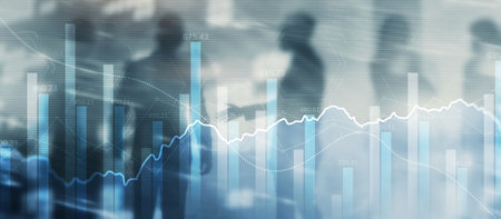 Financial data on a monitor as Finance data concept. Analytics conceptの写真素材