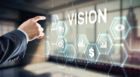 Vision Direction Future Business Inspiration Motivation Conceptの写真素材