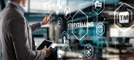 Storytelling social and cultural activity of sharing storiesの写真素材