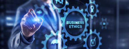 Business Ethics Honesty Integrity Concept. Universal background for presentationの写真素材