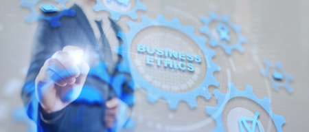 Business Ethics Honesty Integrity Concept. Universal background for presentationの写真素材