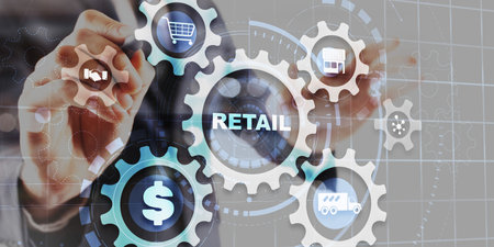 Retail Communication Shopping Marketing. Data management. Online shoppingの写真素材