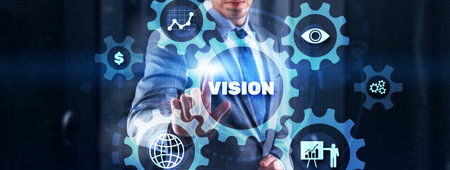 Vision on digital screen. Business Finance Technology conceptの写真素材