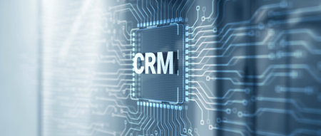 CRM Customer Relationship Management Business Internet Techology Conceptの写真素材