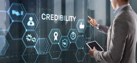 Credibility improvement. Modern business solution conceptの写真素材