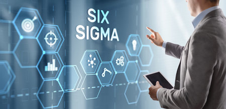 Six Sigma. Management concept aimed at improving the quality of work of an organization or a separate unitの写真素材