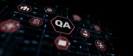 Quality Assurance Mixed Media Service Guarantee Standard. Certification Guarantee Conceptの写真素材