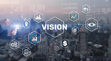 Vision Direction Future Business Inspiration Motivation Conceptの写真素材
