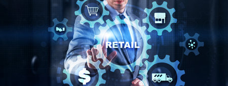 Retail Communication Shopping Marketing. Data management. Online shoppingの写真素材