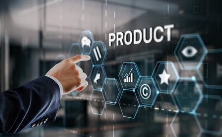 Joint development of a new product. Business Technology Internetの写真素材