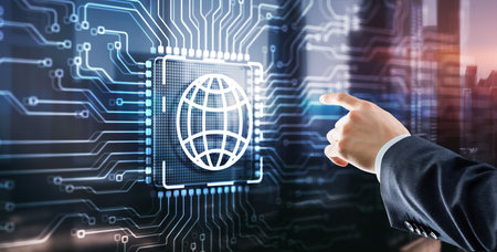 Telecom. Communication network concept. Internet of Things and Information Communication Networkの写真素材