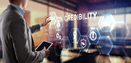 Credibility improvement. Modern business solution conceptの写真素材