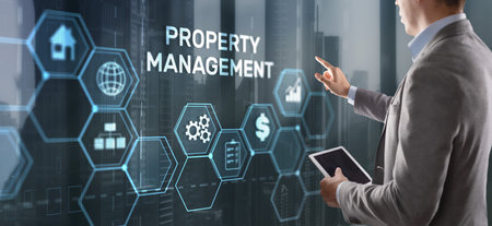 Property management. Maintenance and oversight of real estate and physical propertyの写真素材