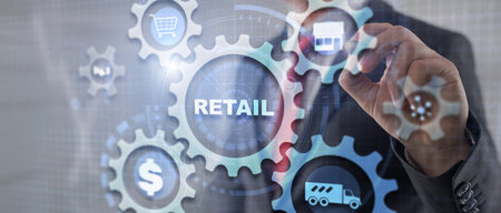 Retail Communication Shopping Marketing. Data management. Online shoppingの写真素材