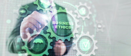 Business Ethics Honesty Integrity Concept. Universal background for presentationの写真素材
