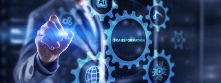 Transformation Business . Future and Innovation concept. Abstract business backgroundの写真素材