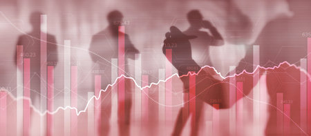 Financial data on a monitor as Finance data concept. Analytics conceptの写真素材