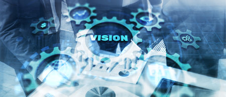 Vision on digital screen. Business Finance Technology conceptの写真素材
