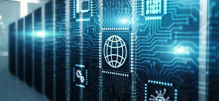 Global Telecom Connection Lines. Business, Data Exchangeの写真素材