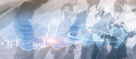 Financial chart for your business. Mixed Media Forexの写真素材