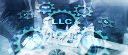 LLC. Limited Liability Company. Universal background for presentationの写真素材