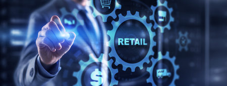 Retail Communication Shopping Marketing. Data management. Online shoppingの写真素材
