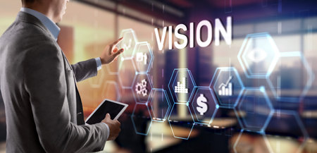 Vision Direction Future Business Inspiration Motivation Conceptの写真素材