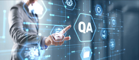 Quality Assurance Service Guarantee Standard. Certification Guarantee Conceptの写真素材