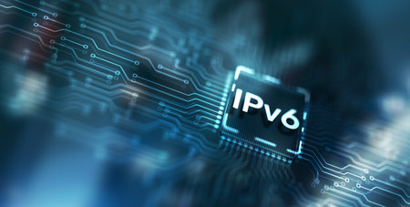 Inscription: IPv6. Business, Technology, Internet and network conceptの写真素材