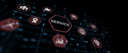 Service. Technical Support Customer Business Technology Conceptの写真素材