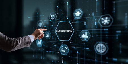 Outsourcing Human Resources Global Recruitment conceptの写真素材