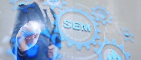 SEM Search Engine Optimization Traffic Website Internet Business Technology Communication Conceptの写真素材